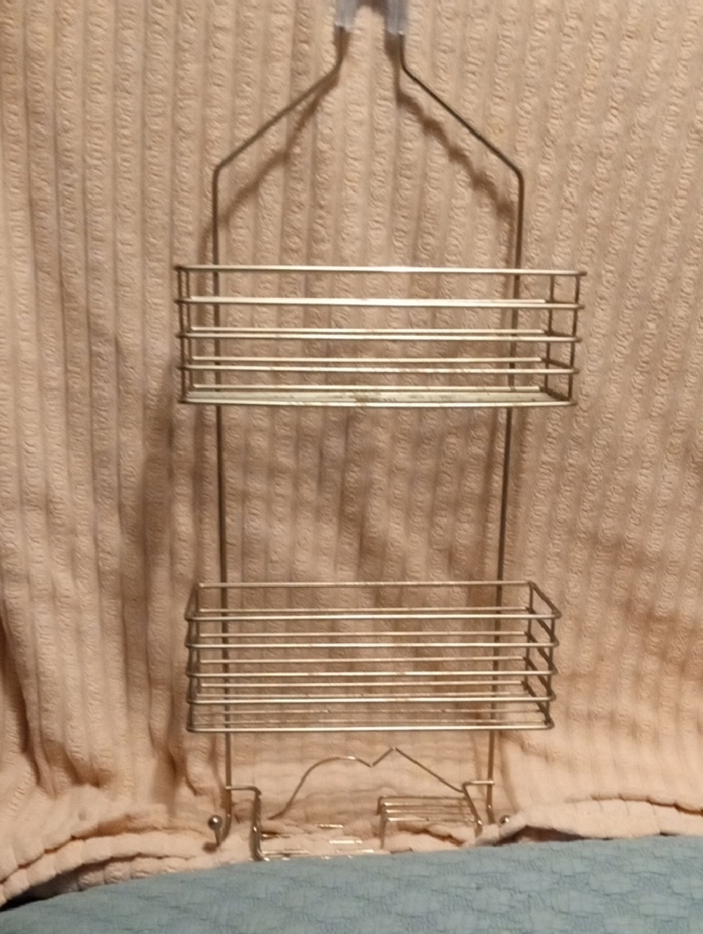 Source Unknown Silver Two-Tier Hanging Shower Caddy
